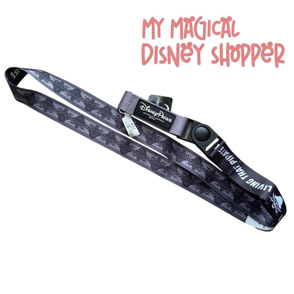 Pirates of Caribbean Living That Pirate Life Reversible Pin Lanyard